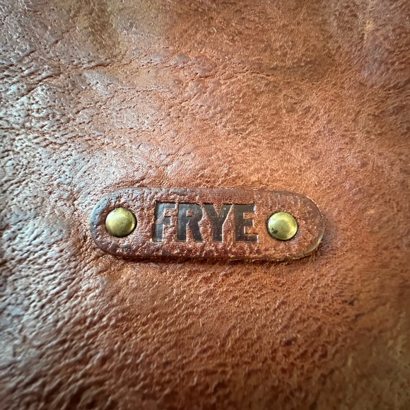 The Frye Company Artisan Foldover Crossbody Leather Bag/Purse. Cognac, Brown. - Picture 9 of 10